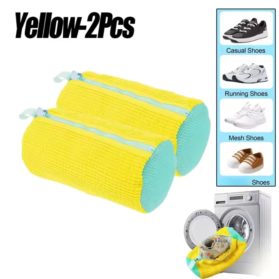 Durable Shoe Laundry Bag with Brush Set – Tear-Resistant, Zippered Washing Machine Bag for Sneakers & Shoes (1/2/4/6PCS Options)