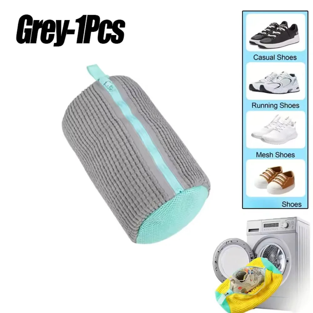 Durable Shoe Laundry Bag with Brush Set – Tear-Resistant, Zippered Washing Machine Bag for Sneakers & Shoes (1/2/4/6PCS Options)