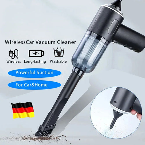 9000Pa Portable Car Vacuum Cleaner – Wireless, USB Rechargeable, Wet & Dry, 120W Powerful Suction