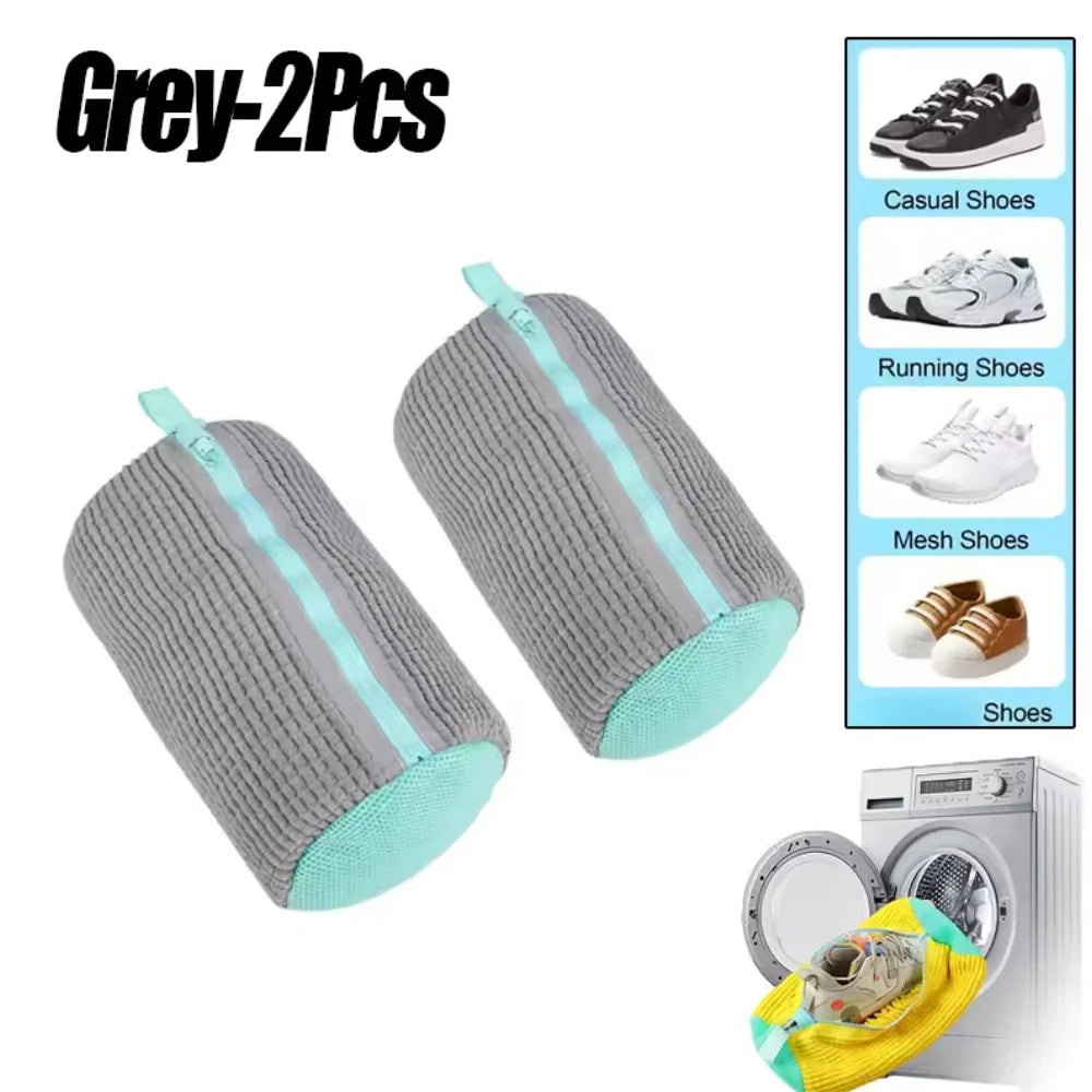 Durable Shoe Laundry Bag with Brush Set – Tear-Resistant, Zippered Washing Machine Bag for Sneakers & Shoes (1/2/4/6PCS Options)